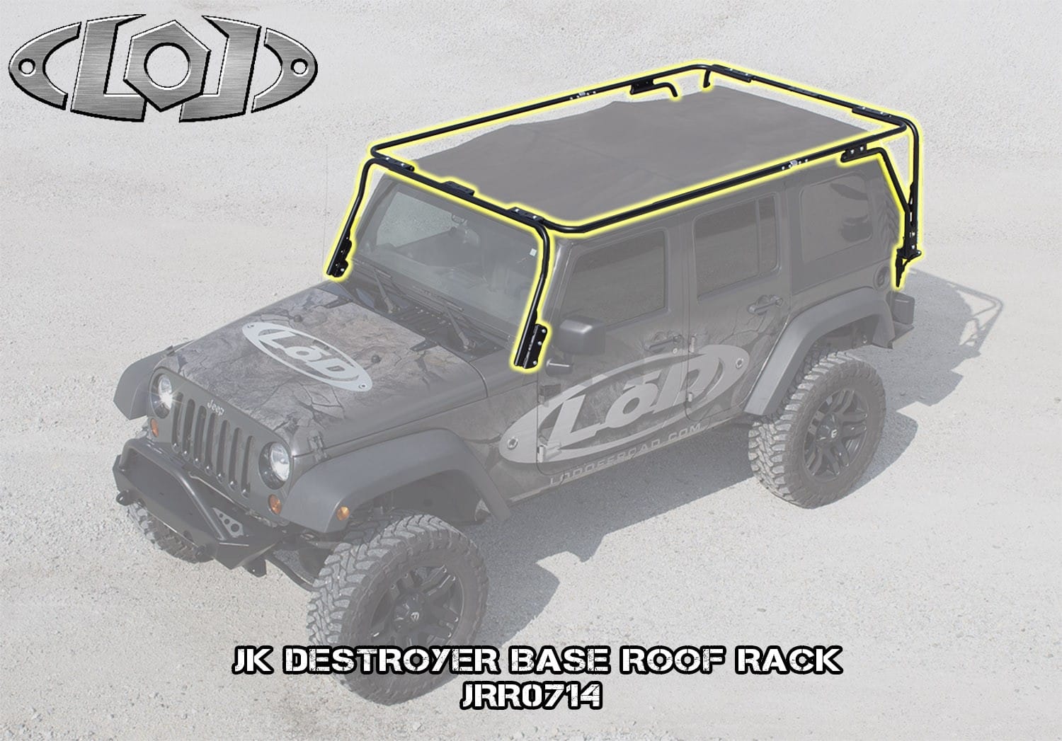 LoD Offroad Tools and Equipment LoD Offroad JRR0714 - JK Destroyer 4 Door Base Roof Rack