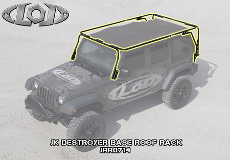 LoD Offroad Tools and Equipment LoD Offroad JRR0714 - JK Destroyer 4 Door Base Roof Rack