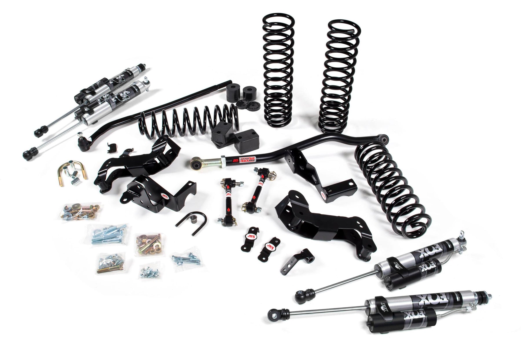 JKS Manufacturing JSPEC109KFR - 2007-2018 Jeep Wrangler JK 2 Door 3.5 Inch J Kontrol Lift Kit With Fox Remote Reservoir JSPEC