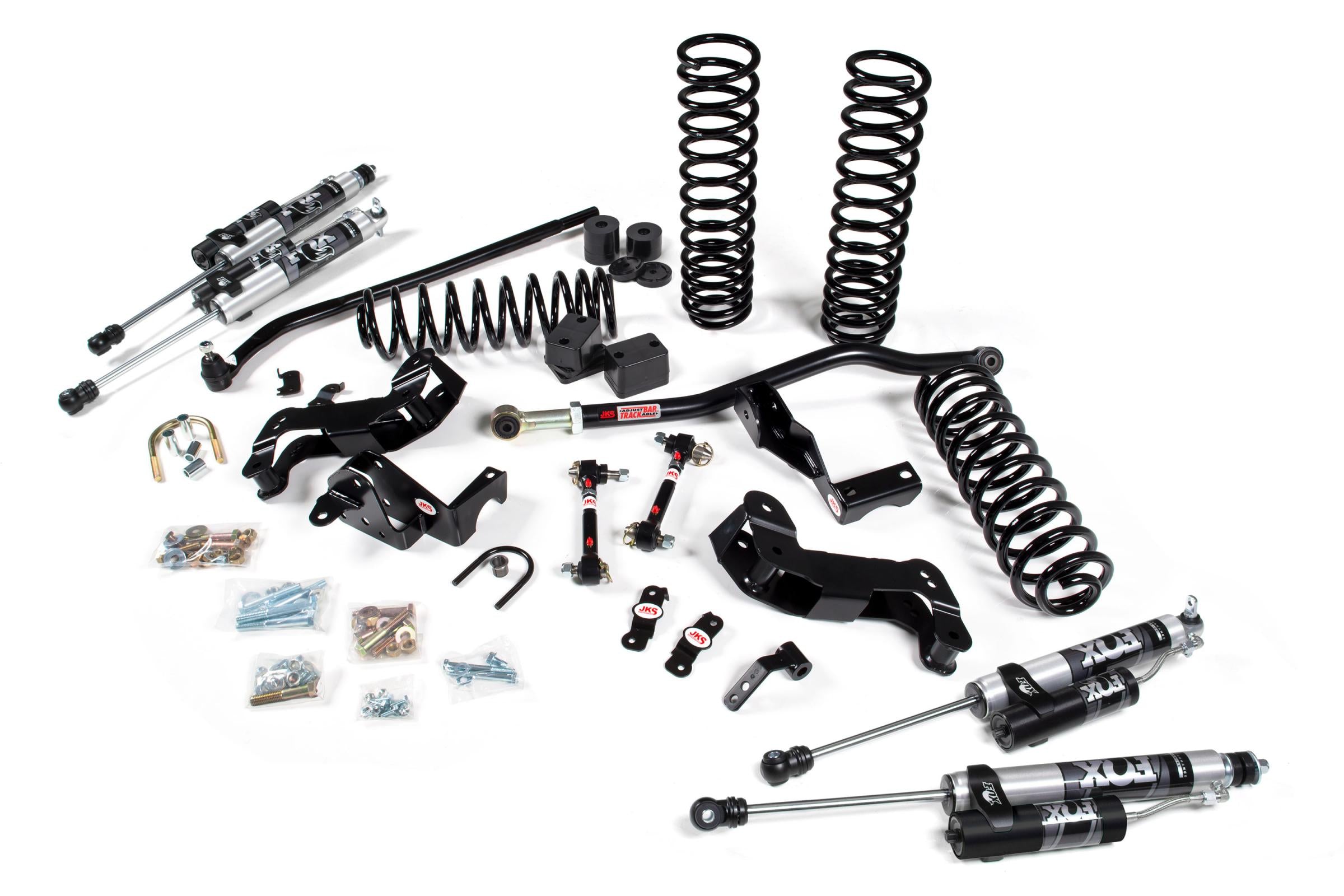 JKS Manufacturing JSPEC109KFR - 2007-2018 Jeep Wrangler JK 2 Door 3.5 Inch J Kontrol Lift Kit With Fox Remote Reservoir JSPEC
