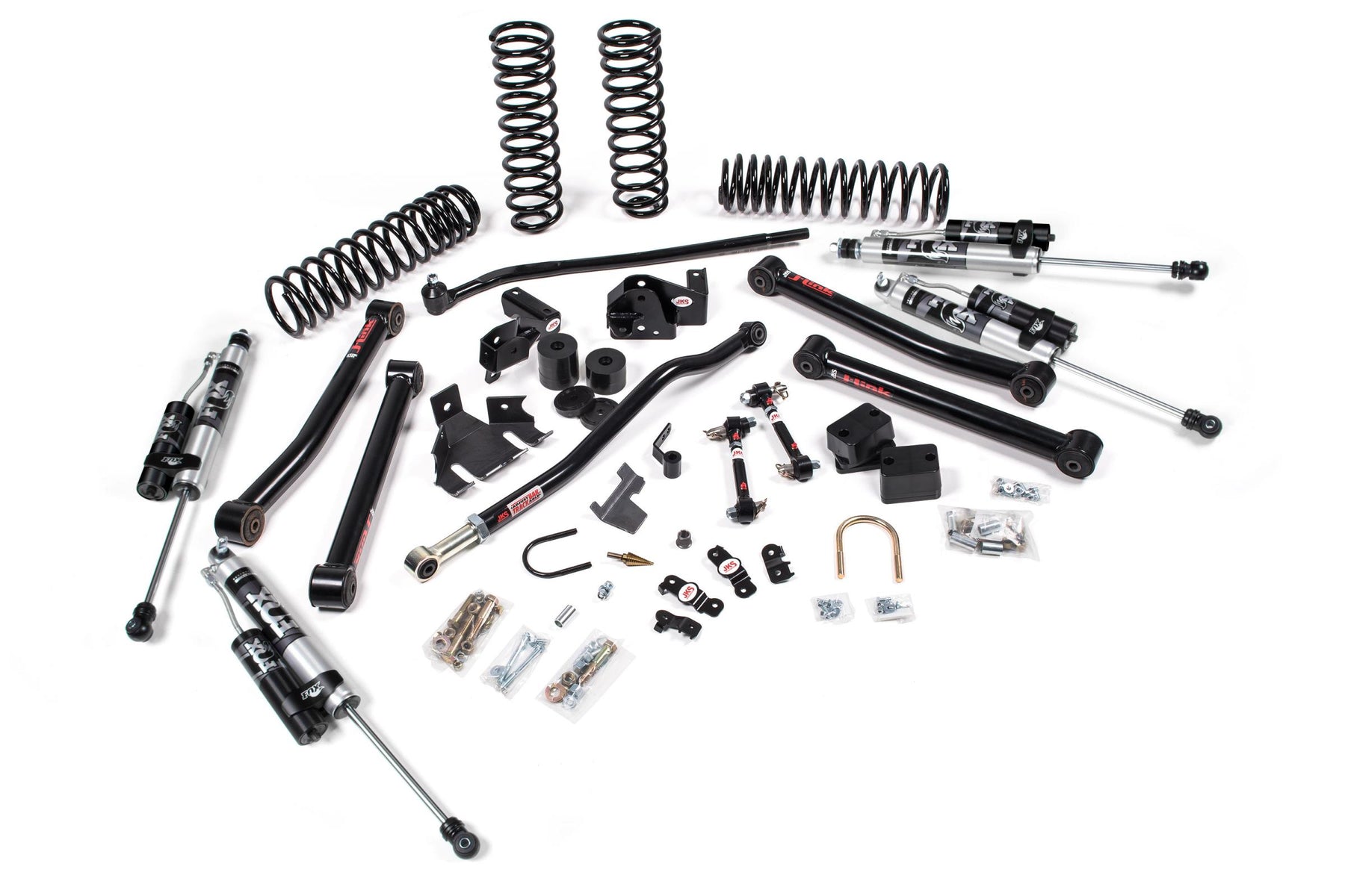 JKS Manufacturing JSPEC113KFA - 2007-2018 Jeep Wrangler JK J-Konnect 4 Door 3.5 Inch Lift Kit w/ Fox Adventure Series Shocks JSPEC 5