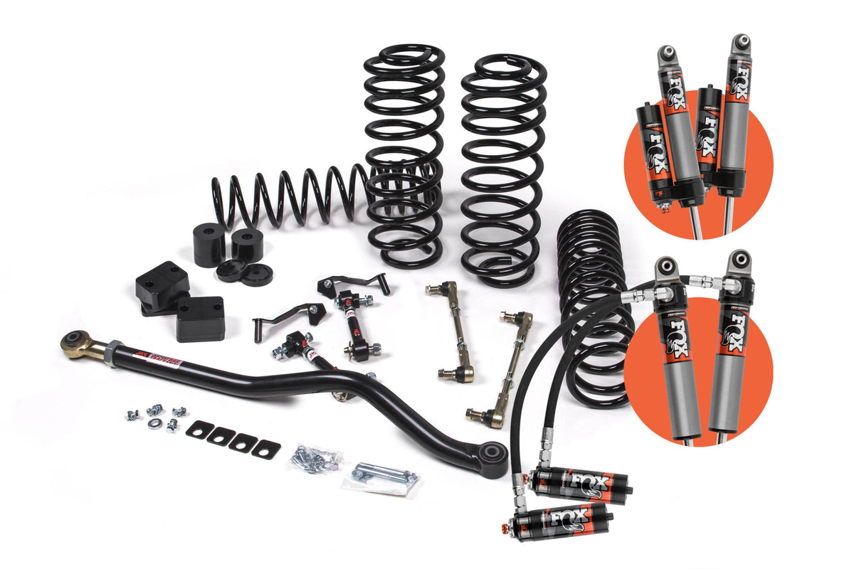 JKS Manufacturing JSPEC133KFP - 2018-2024 Jeep Wrangler JL J-Venture 3 Inch Lift Kit 2 Door w/Fox 2.0 Performance Series Shocks HD Rate Coils JSPEC