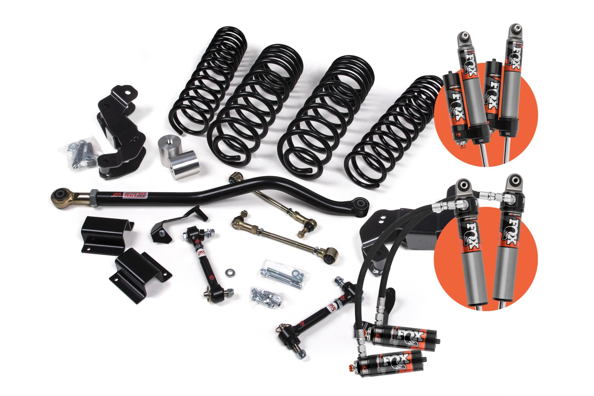 JKS Manufacturing JSPEC176PES - 2020-2023 Jeep Gladiator JT 4WD 3-3.5 Inch J-Kontrol Suspension Lift Kit 1.5-2 Inch Rear w/ Fox 2.5 Performance Elite Shocks JSPEC