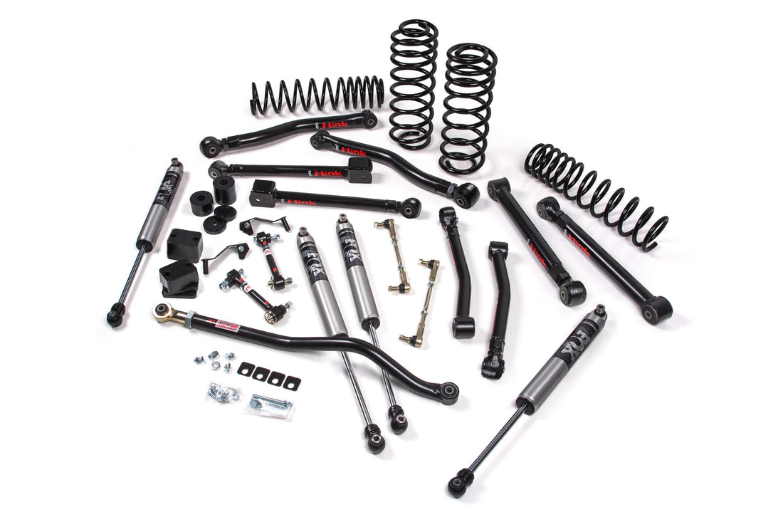 JKS JSPEC189KFP 3 Inch J-Krawl System Rubber Fox 2.0 Performance Series Shocks Front/Rear Standard Rate Coils