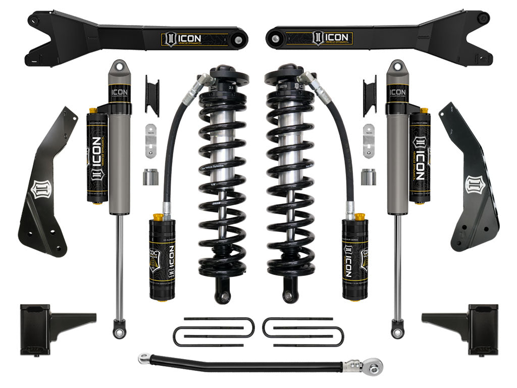 ICON Vehicle Dynamics K63134R - 11-16 FORD F250/F350 4-5.5" STAGE 4 COILOVER CONVERSION SYSTEM W RADIUS ARM 3