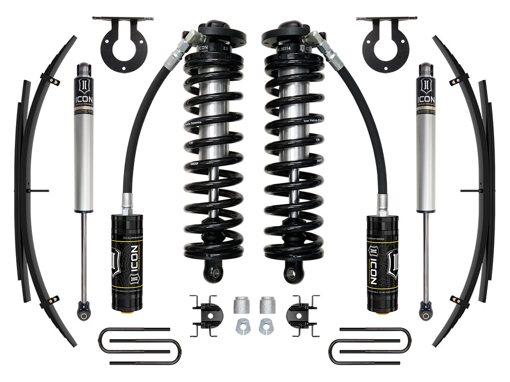 ICON Vehicle Dynamics K63141L - 17-23 FORD F250/F350 2.5-3" STAGE 1 COILOVER CONVERSION SYSTEM W EXPANSION PACK 3