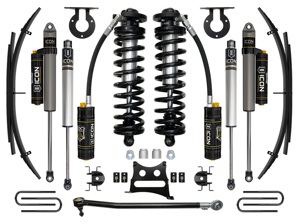 ICON Vehicle Dynamics K63144L - 17-22 FORD F250/F350 2.5-3" STAGE 4 COILOVER CONVERSION SYSTEM W EXPANSION PACK 3
