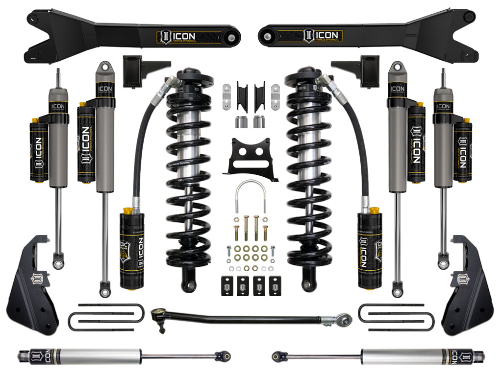 ICON Vehicle Dynamics K63156R - 17-22 FORD F250/F350 4-5.5" STAGE 6 COILOVER CONVERSION SYSTEM W RADIUS ARM 5
