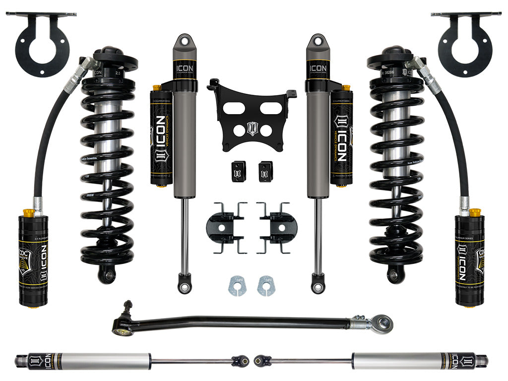 ICON Vehicle Dynamics K63164 - 23 FORD F250/F350 2.5-3" STAGE 4 COILOVER CONVERSION SYSTEM