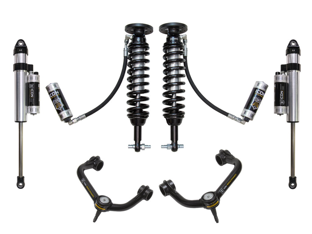 ICON Vehicle Dynamics K93075T - 2014 FORD F150 2WD 1.75-2.63" STAGE 5 SUSPENSION SYSTEM W TUBULAR UCA 2