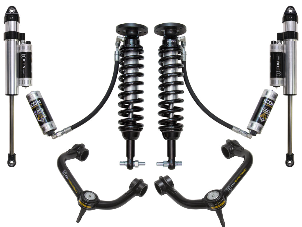ICON Vehicle Dynamics K93085T - 2015-2020 FORD F150 4WD 2-2.63" STAGE 5 SUSPENSION SYSTEM W TUBULAR UCA 2
