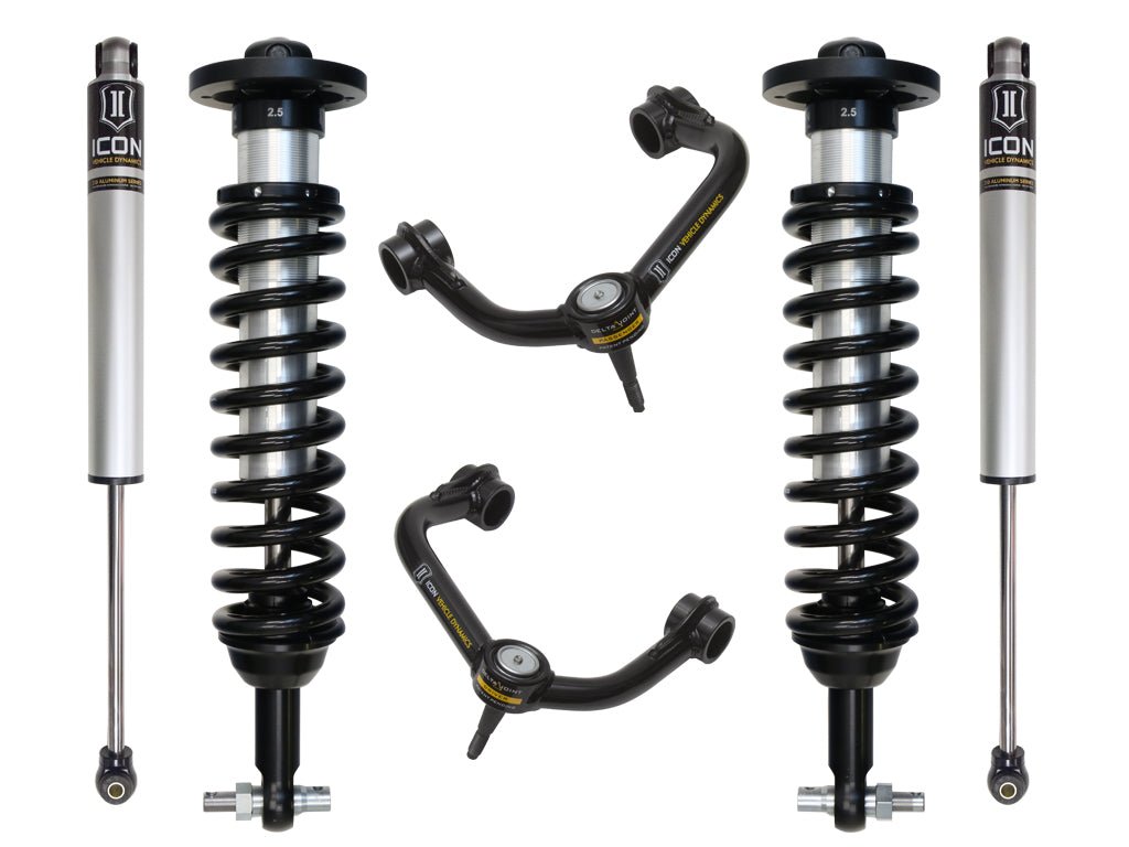 ICON Vehicle Dynamics K93092T - 2015-2020 FORD F150 2WD 0-3" STAGE 2 SUSPENSION SYSTEM W TUBULAR UCA 2