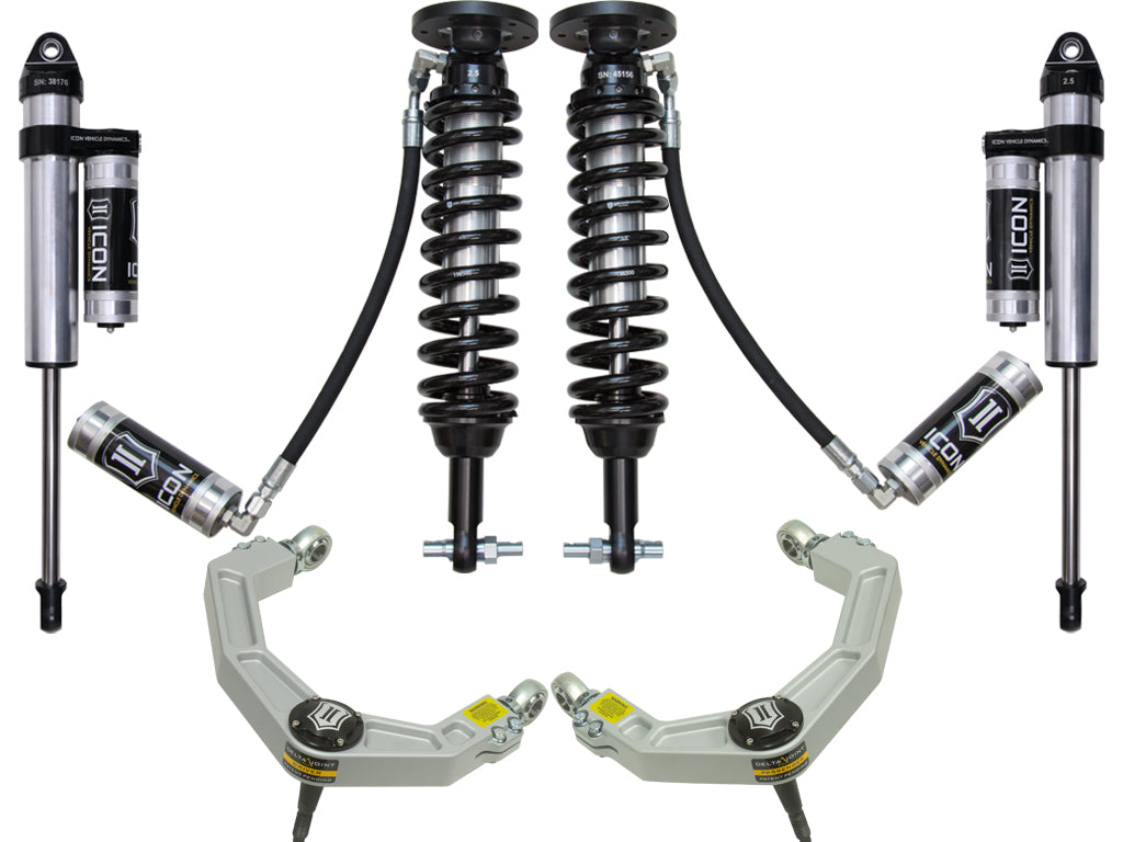 ICON Vehicle Dynamics K93094 - 2015-2020 FORD F150 2WD 1.75-3" STAGE 4 SUSPENSION SYSTEM W BILLET UCA 2