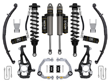 ICON Vehicle Dynamics K93143L - 21-24 FORD F150 4WD 3.5-4.5" STAGE 3 SUSPENSION SYS BILLET UCA / LEAF PACK 2
