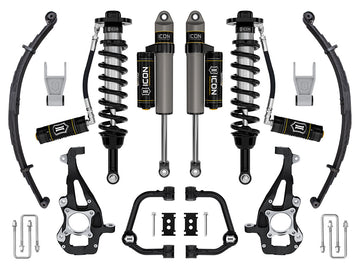 ICON Vehicle Dynamics K93143TL - 21-24 FORD F150 4WD 3.5-4.5" STAGE 3 SUSPENSION SYS TUBULAR UCA / LEAF PACK 2