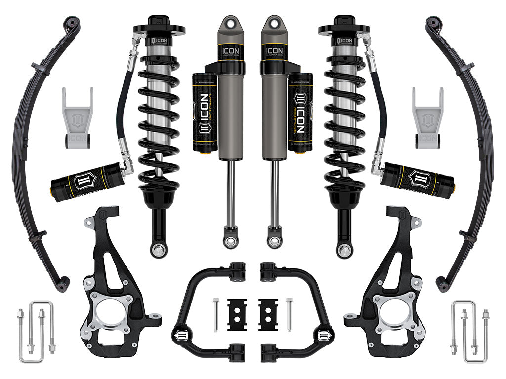 ICON Vehicle Dynamics K93143TL - 21-24 FORD F150 4WD 3.5-4.5" STAGE 3 SUSPENSION SYS TUBULAR UCA / LEAF PACK 2