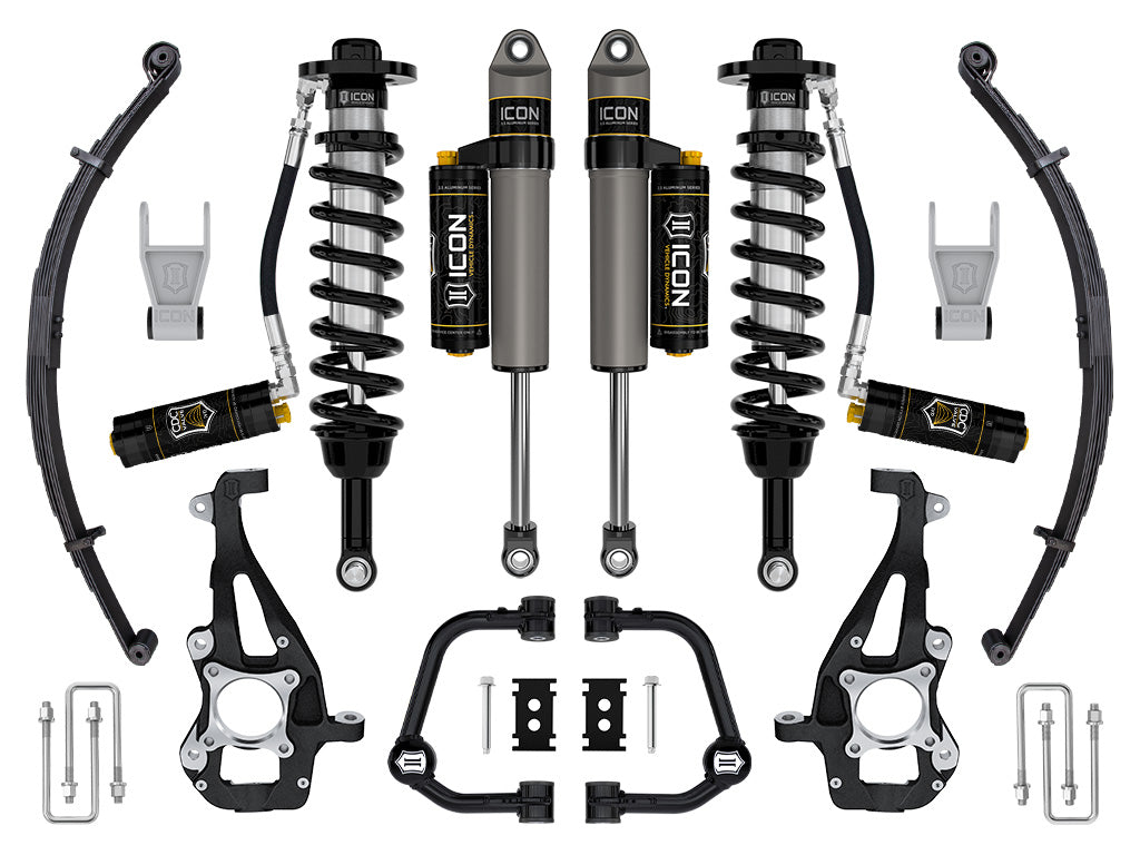 ICON Vehicle Dynamics K93144TL - 21-24 FORD F150 4WD 3.5-4.5" STAGE 4 SUSPENSION SYSTEM TUBULAR CDCV LEAF PACK 4