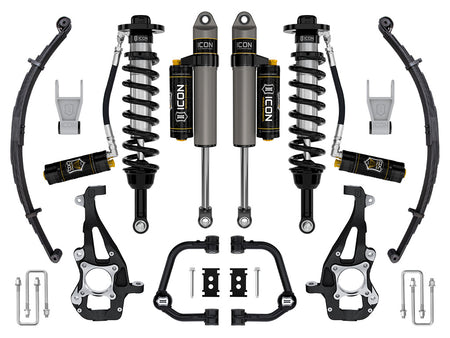 ICON Vehicle Dynamics K93144TL - 21-24 FORD F150 4WD 3.5-4.5" STAGE 4 SUSPENSION SYSTEM TUBULAR CDCV LEAF PACK 4