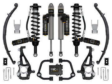 ICON Vehicle Dynamics K93145TL - 21-24 FORD F150 4WD 3.5-4.5" STAGE 5 SUSPENSION SYS TUBULAR UCA / LEAF PACK 8