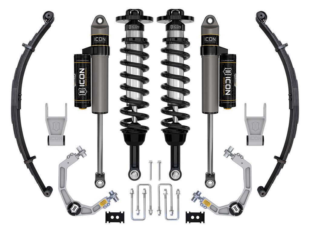 ICON Vehicle Dynamics K93162L - 21-24 FORD F150 TREMOR 4WD 2.5-3" STAGE 2 SUSPENSION SYS BILLET UCA / LEAF PACK 5
