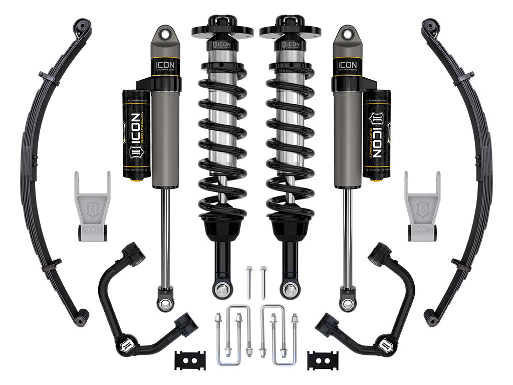 ICON Vehicle Dynamics K93162TL - 21-24 FORD F150 TREMOR 4WD 2.5-3" STAGE 2 SUSPENSION SYS TUBULAR UCA / LEAF PACK 5