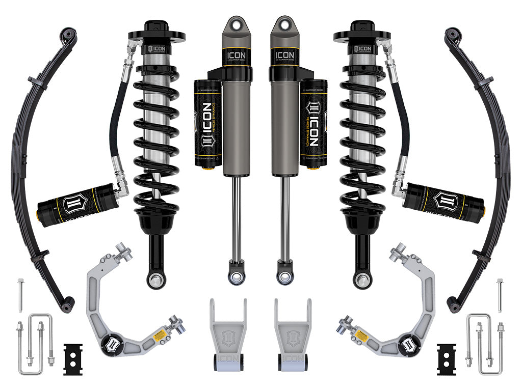 ICON Vehicle Dynamics K93163L - 21-24 FORD F150 TREMOR 4WD 2.5-3" STAGE 3 SUSPENSION SYS BILLET UCA / LEAF PACK 9