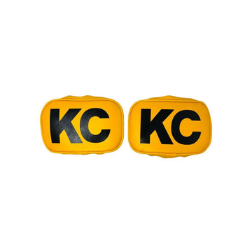 KC HiLiTES 5601 - Cover - Retro 5x7" Rectangular Vinyl Yellow w/ Black KC Soft (pr)