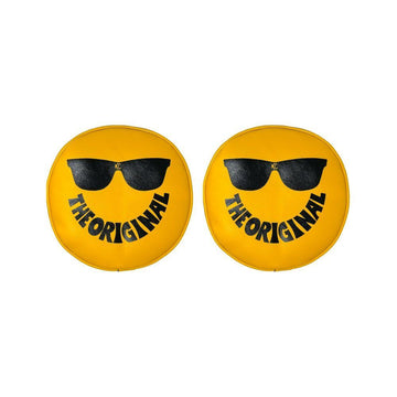 KC HiLiTES 5805 - Cover - Retro 8" Vinyl Yellow w/ "THE ORIGINAL" Smiley Sunglasses (pr)