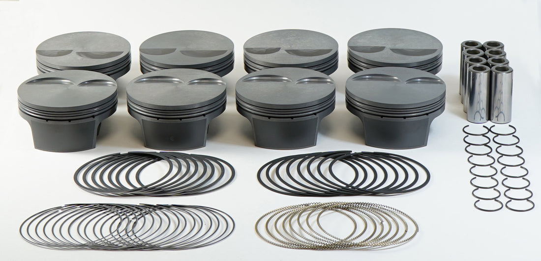 Mahle Motorsport 930221525T - Piston (set) - LS 7.0L FLAT TOP & DISH - compatible with LS7 style heads 2
