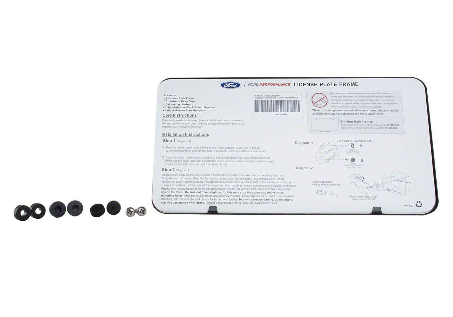 Ford Performance M-1828-SS304BK - License Plate Frame