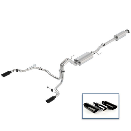 Ford Performance Parts M-5200-F1550DTBA - 2015-2020 F-150 Tour Exhaust System- Rear Exit-Black Tip 1