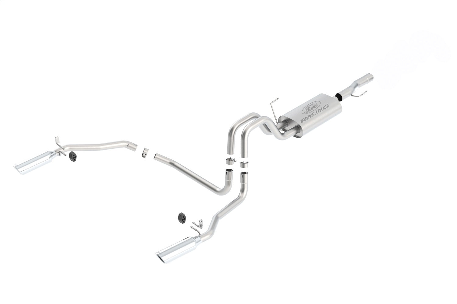 Ford Performance Parts M-5200-F1550145L - 2011-2014 F-150 5.0L Coyote Cat-Back Rear Exit Sport Exhaust System-145" WB 1