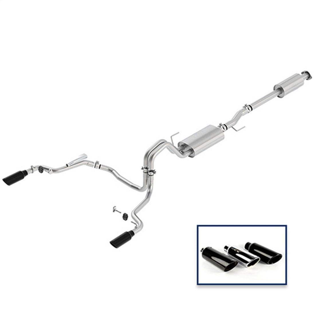 Ford Performance Parts M-5200-F1550DTBA - 2015-2020 F-150 Tour Exhaust System- Rear Exit-Black Tip 2