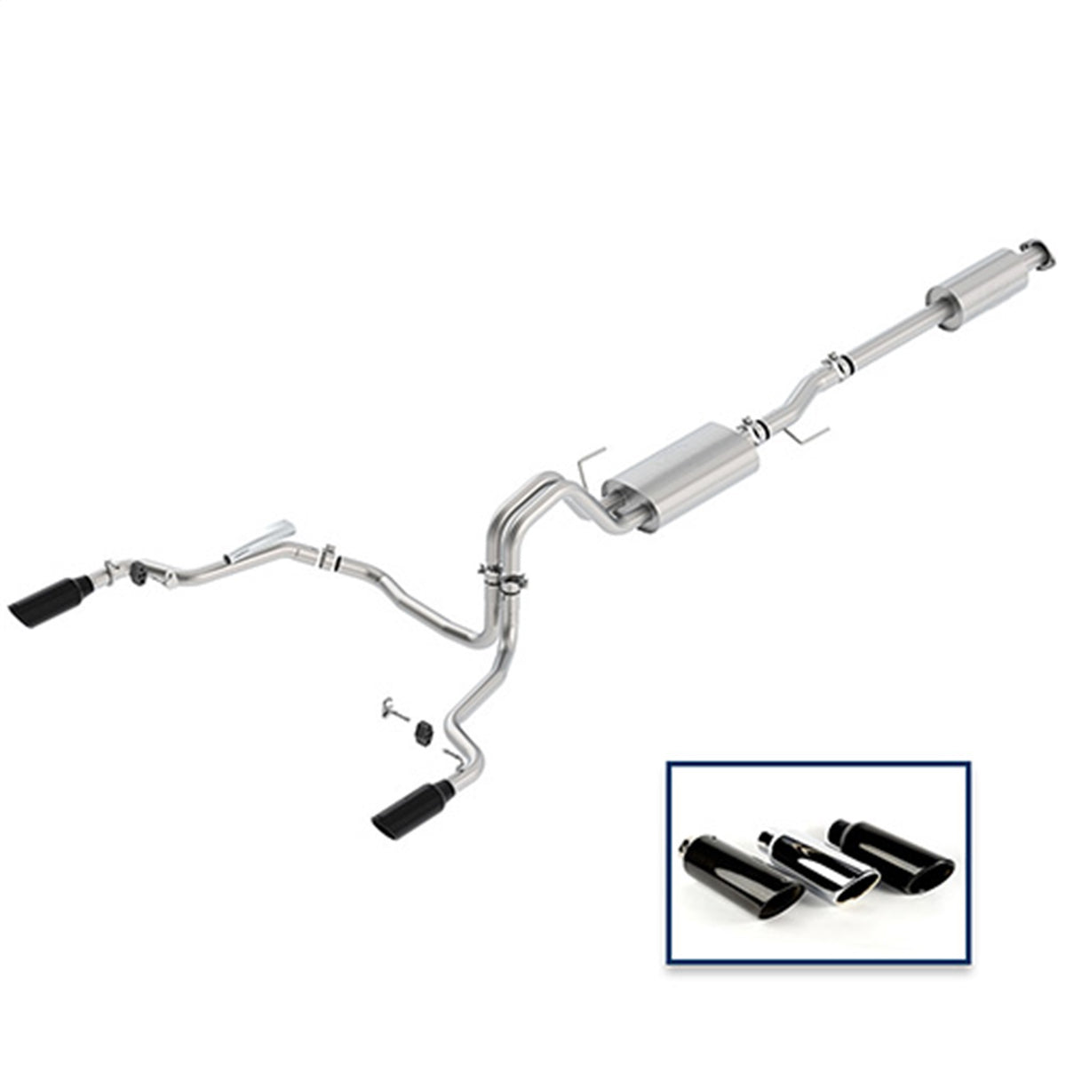 Ford Performance Parts M-5200-F1550DTBA - 2015-2020 F-150 Tour Exhaust System- Rear Exit-Black Tip 2