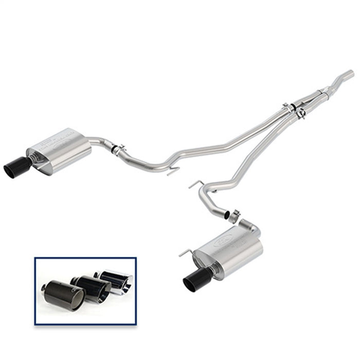 Ford Performance Parts M-5200-M4EBA - 2015-2023 Mustang 2.3L Extreme Exhaust System With Black Chrome Tips 1