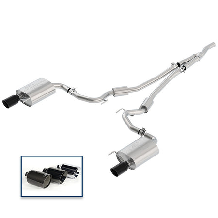 Ford Performance Parts M-5200-M4SBA - 2015-2023 Mustang 2.3L Sport Exhaust System With Black Chrome Tips 1