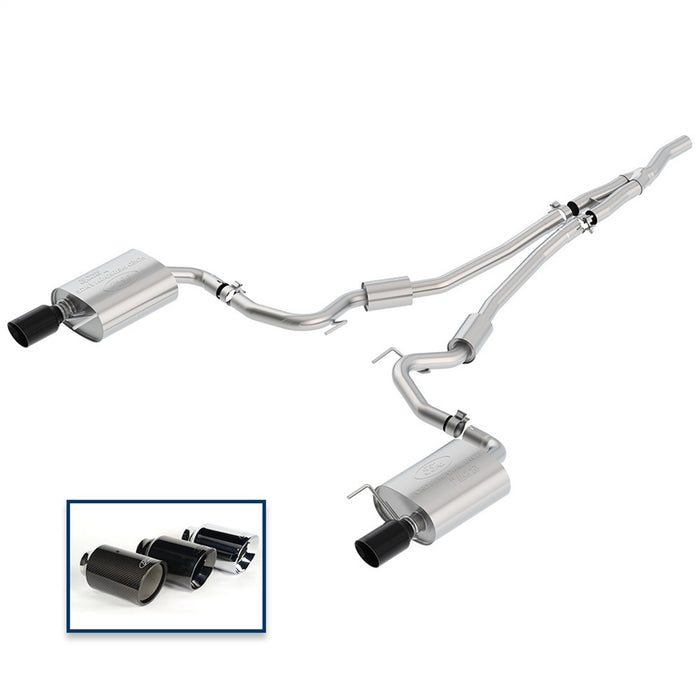 Ford Performance Parts M-5200-M4SBA - 2015-2023 Mustang 2.3L Sport Exhaust System With Black Chrome Tips 1