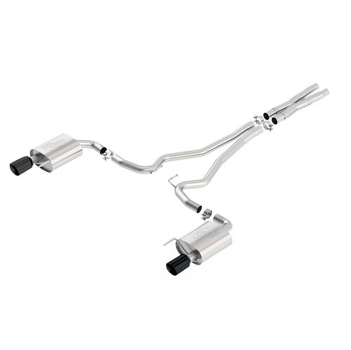 Ford Performance Parts M-5200-M8TB - 2015-2017 Mustang GT 5.0L Cat Back Touring Exhaust System-Black Chrome Tips 1