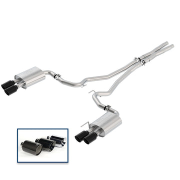 Ford Performance Parts M-5200-M8SBA - 2018-2023 Mustang GT 5.0L Cat-Back Sport Exhaust System With Black Chrome Tips 1