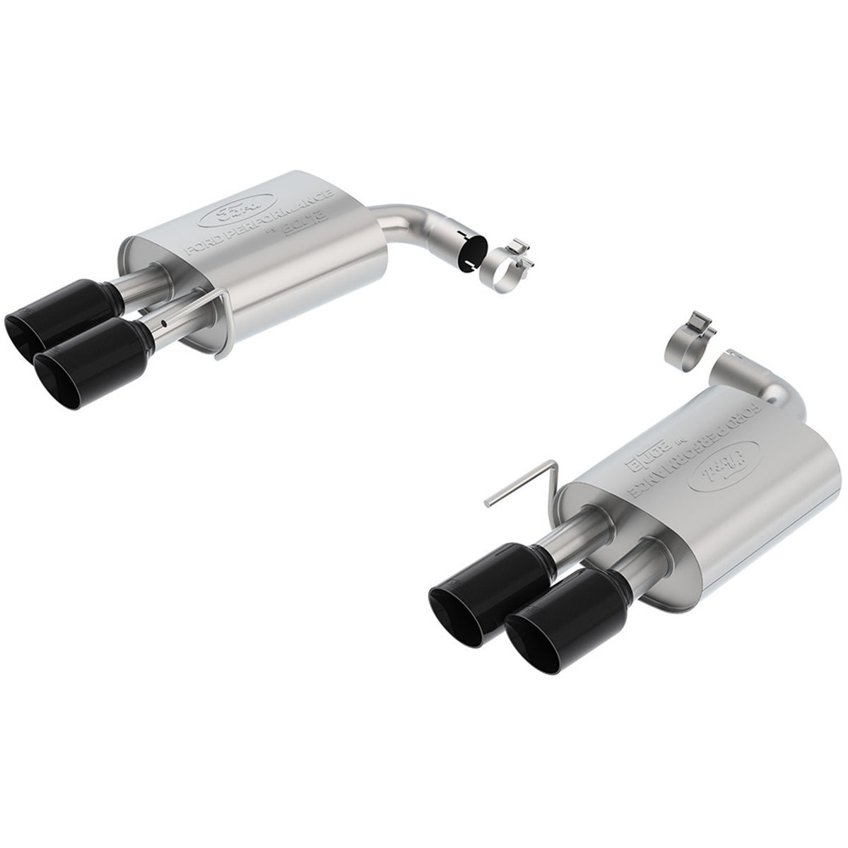 Ford Performance Parts M-5230-M8EBA - 2018-2023 Mustang GT 5.0L Extreme Muffler Kit-Black Chrome Tips 1