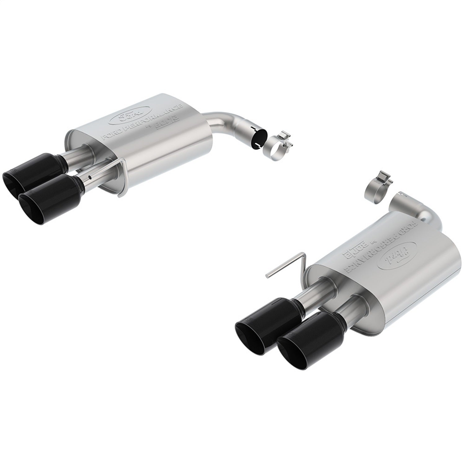 Ford Performance Parts M-5230-M8EBA - 2018-2023 Mustang GT 5.0L Extreme Muffler Kit-Black Chrome Tips 1
