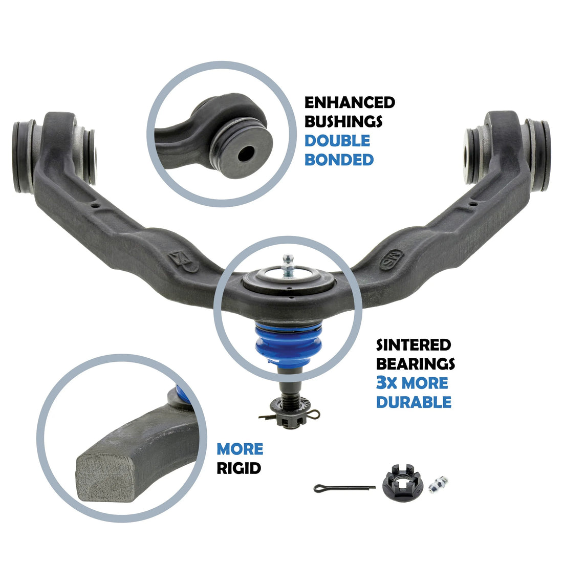 Mevotech Original Grade GS20268 2003-2016 Chevrolet Express 2500 Suspension Control Arm and Ball Joint Assembly