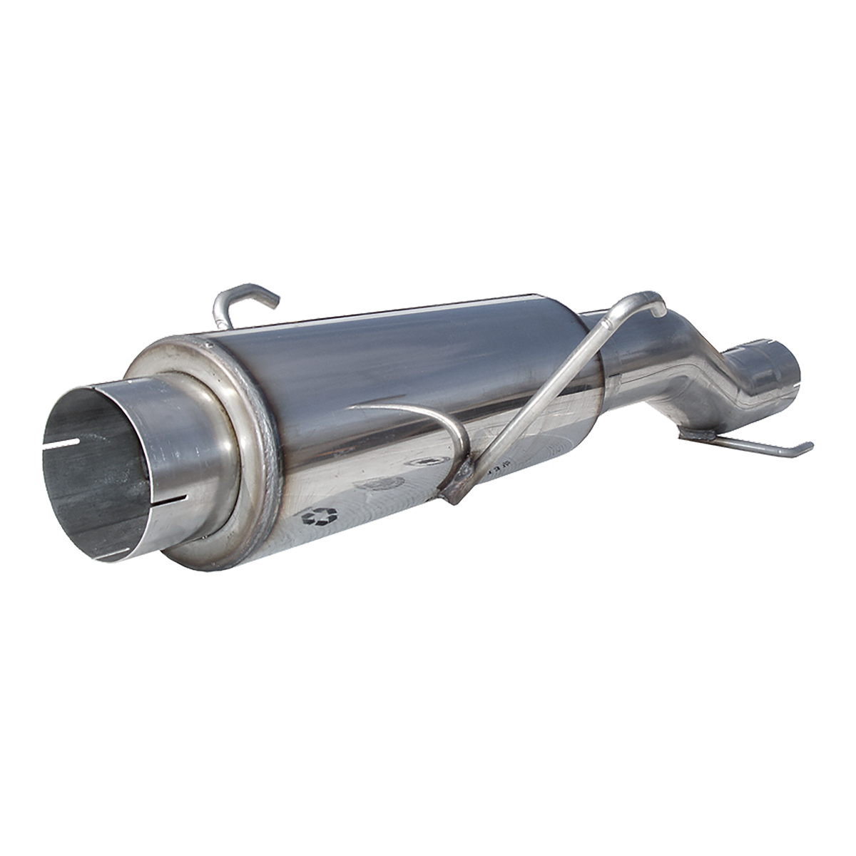 MBRP MK96116 - High-Flow Muffler Assembly T409 Stainless Steel For 04-07 Dodge Ram Cummins 600/610 fits to stock only MBRP 1