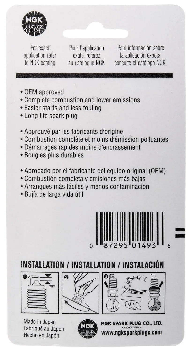 NGK 1493 Standard Carded Spark Plug