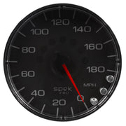 AutoMeter P230318 - GAUGE, SPEEDOMETER, 5", 180 MPH, ELEC. PROGRAMMABLE, BLACK/CHROME, SPEK-PRO 5