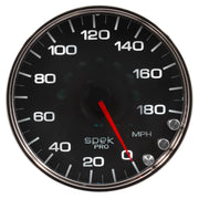 AutoMeter P23031 - GAUGE, SPEEDOMETER, 5", 180 MPH, ELEC. PROGRAMMABLE, BLACK/CHROME, SPEK-PRO 3