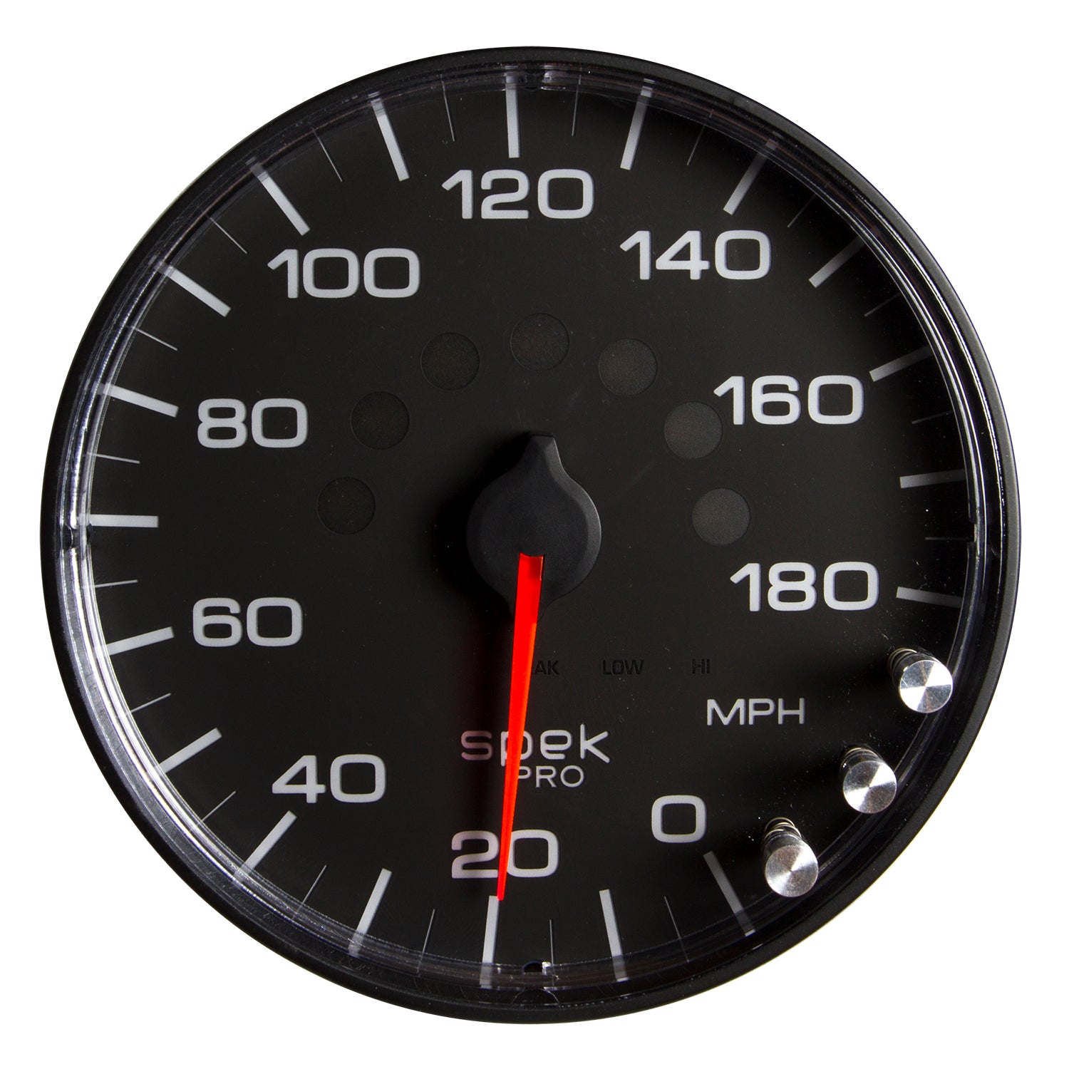 AutoMeter P230328 - GAUGE, SPEEDOMETER, 5", 180 MPH, ELEC. PROGRAMMABLE, BLACK/BLACK, SPEK-PRO 3