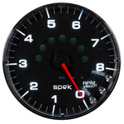 AutoMeter P238318 - GAUGE, TACHOMETER, 5", 8K RPM, W/SHIFT LIGHT & PEAK MEM, BLACK/CHROME, SPEK-PRO 3