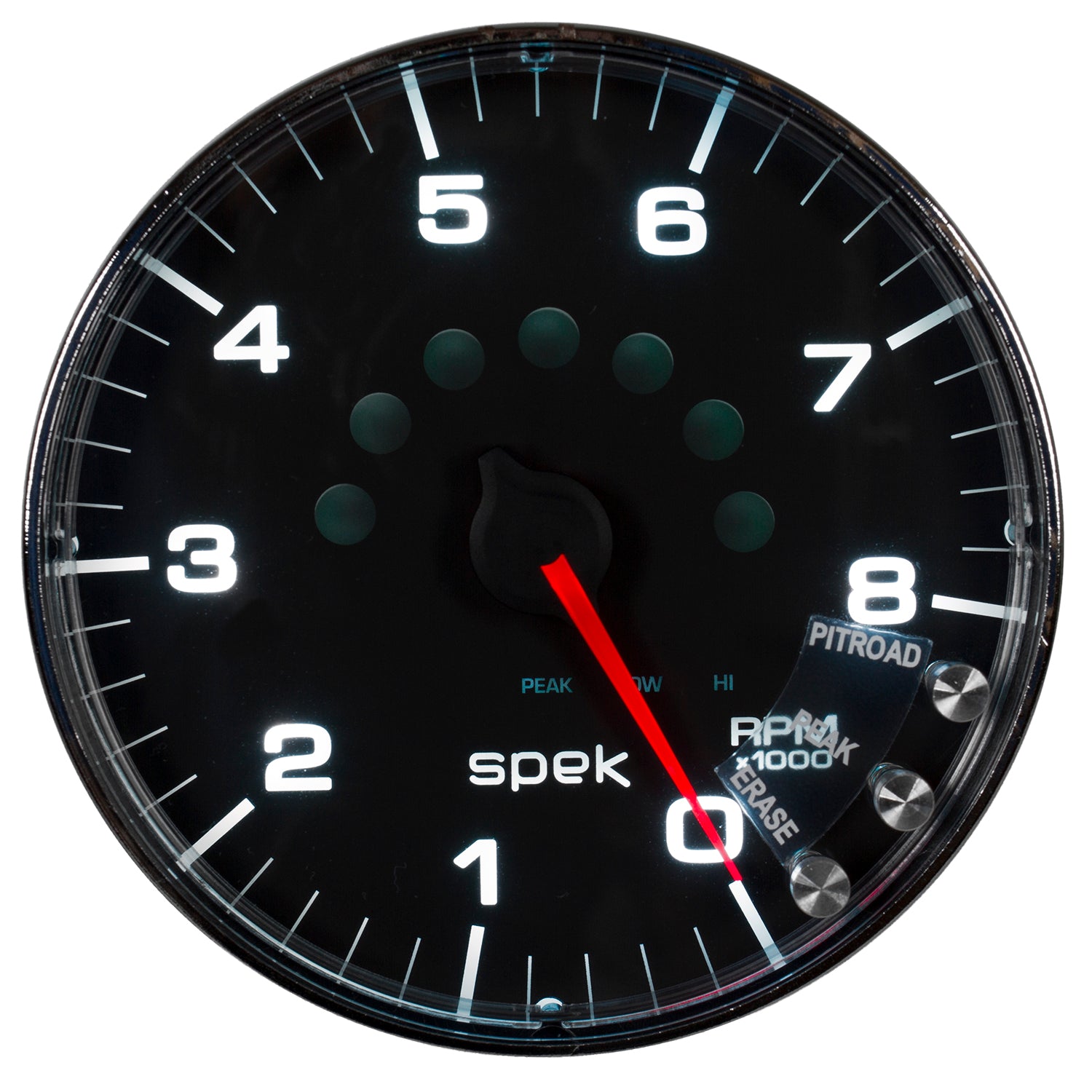 AutoMeter P238318 - GAUGE, TACHOMETER, 5", 8K RPM, W/SHIFT LIGHT & PEAK MEM, BLACK/CHROME, SPEK-PRO 3