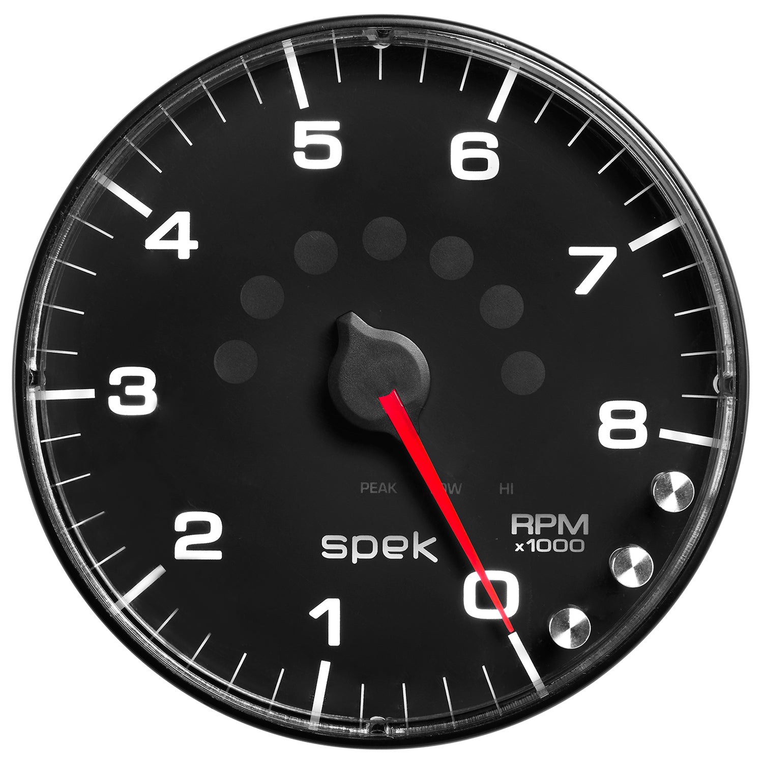 AutoMeter P238328 - GAUGE, TACHOMETER, 5", 8K RPM, W/SHIFT LIGHT & PEAK MEM, BLACK/BLACK, SPEK-PRO 3